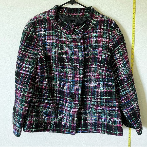 Talbots Jackets & Blazers - Talbots Wool Multicolor Holiday Contemporary Business Casual Blazer Jacket (16W)